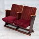 1950s, Danish theater armchairs, furniture velour, original condition.