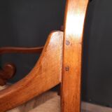 Rustic straw armchair with butts