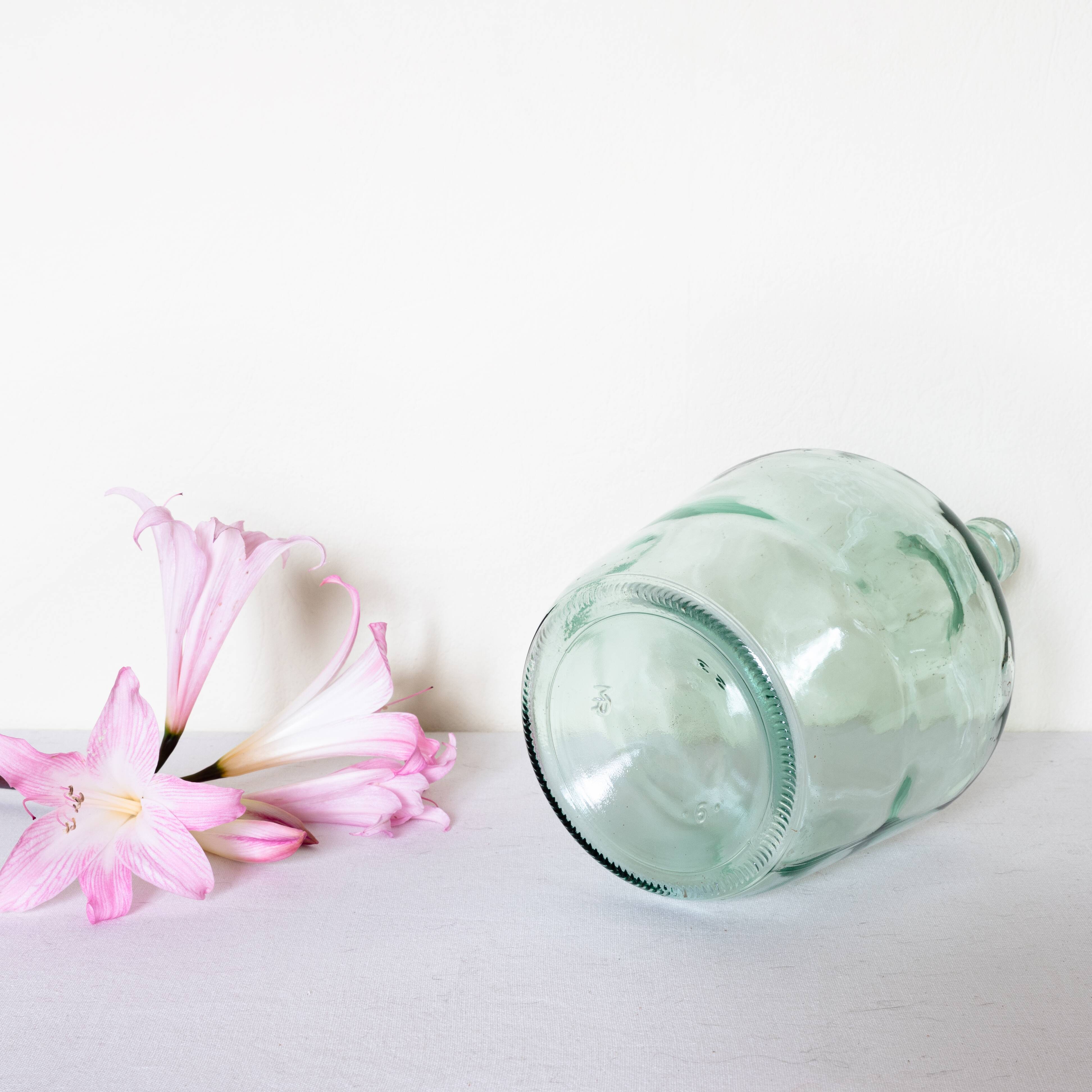 Bonbonne 2 litres transparente reflets bleus