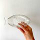 Raviers en verre transparent en forme de poisson