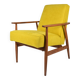 Original vintage armchair "FOX", designer Henry Lis, 1970s, fully restored, yellow