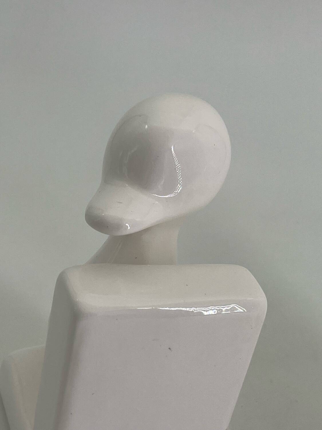 Vintage ceramic duck bookend