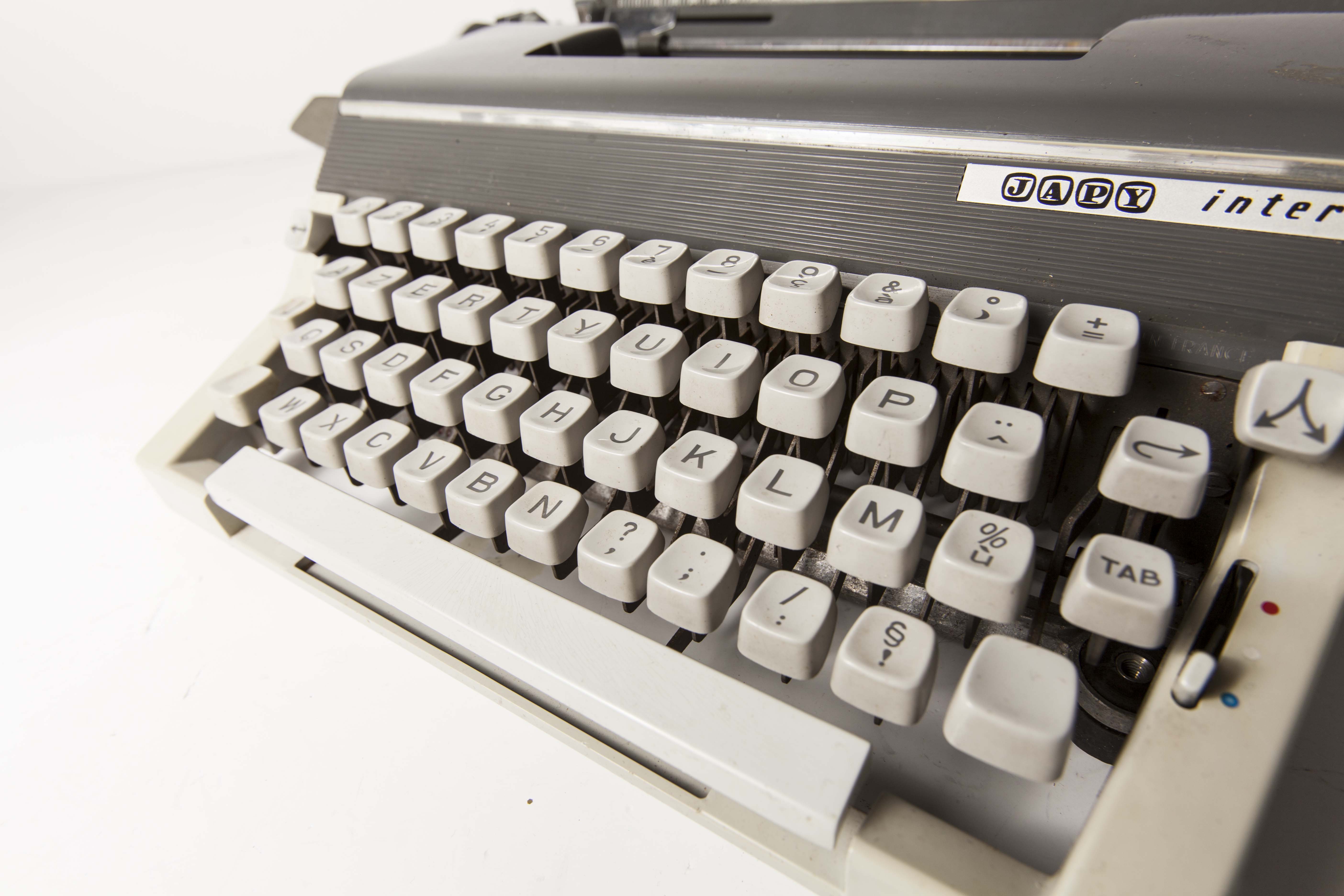 Typewriter Japy Inter with suitcase