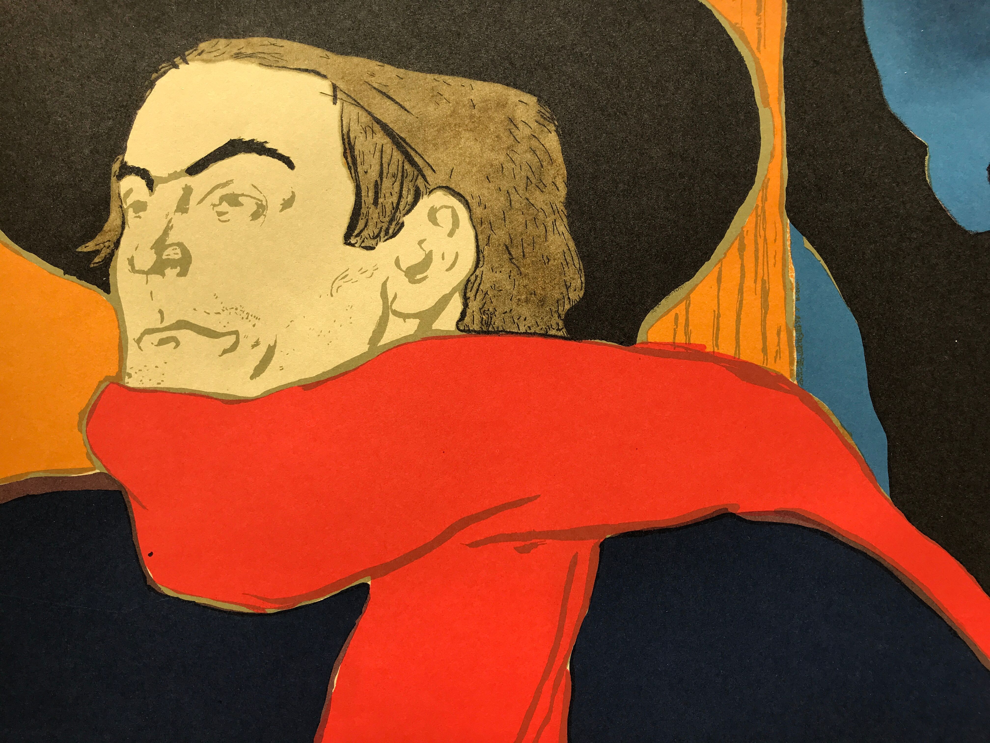 henri de Toulouse Lautrec ambassadors aristide bruant poster published in the 70s-80s