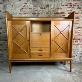 Vintage 1950 oak storage unit / secretary
