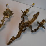 4 bronze wall lamps