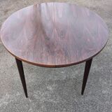 Extendable rosewood dining table with butterfly leaf, vintage Scandinavian