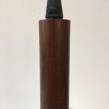 Scandinavian pendant lamp in molded glass and teak
