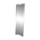 Ancien grand miroir biseauté sur pied