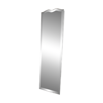Antique large bevelled standing mirror
