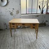 Blonde walnut desk and pine top 1900