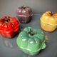 Four Le Creuset ceramic casseroles