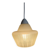 Vintage pendant lamp in glaze, with relief structure, 1980s.