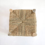 Minimalist stool made of wood and rope