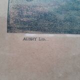 Lithograph "The Departure of the Stagecoach"