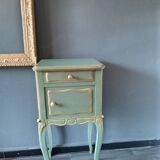 Louis XV style celadon and gold bedside