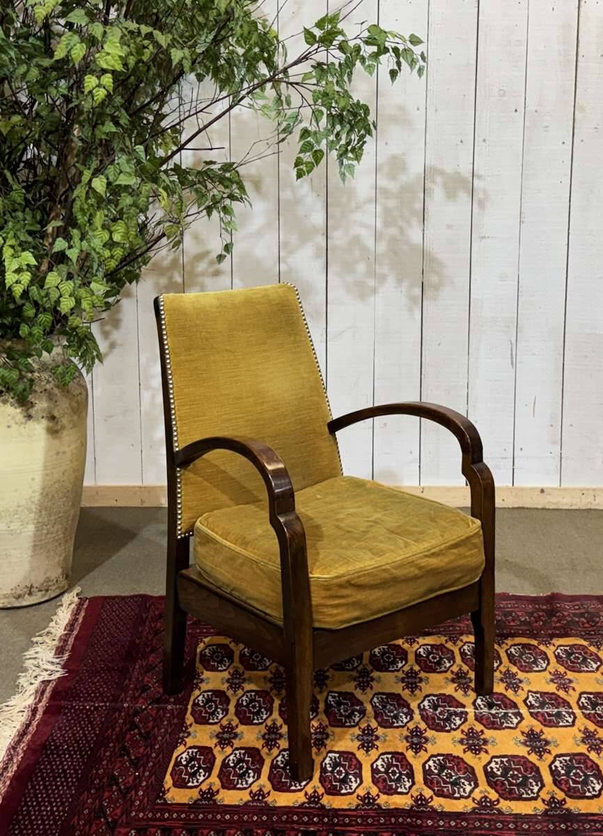 1950s English bridge chair in beech.