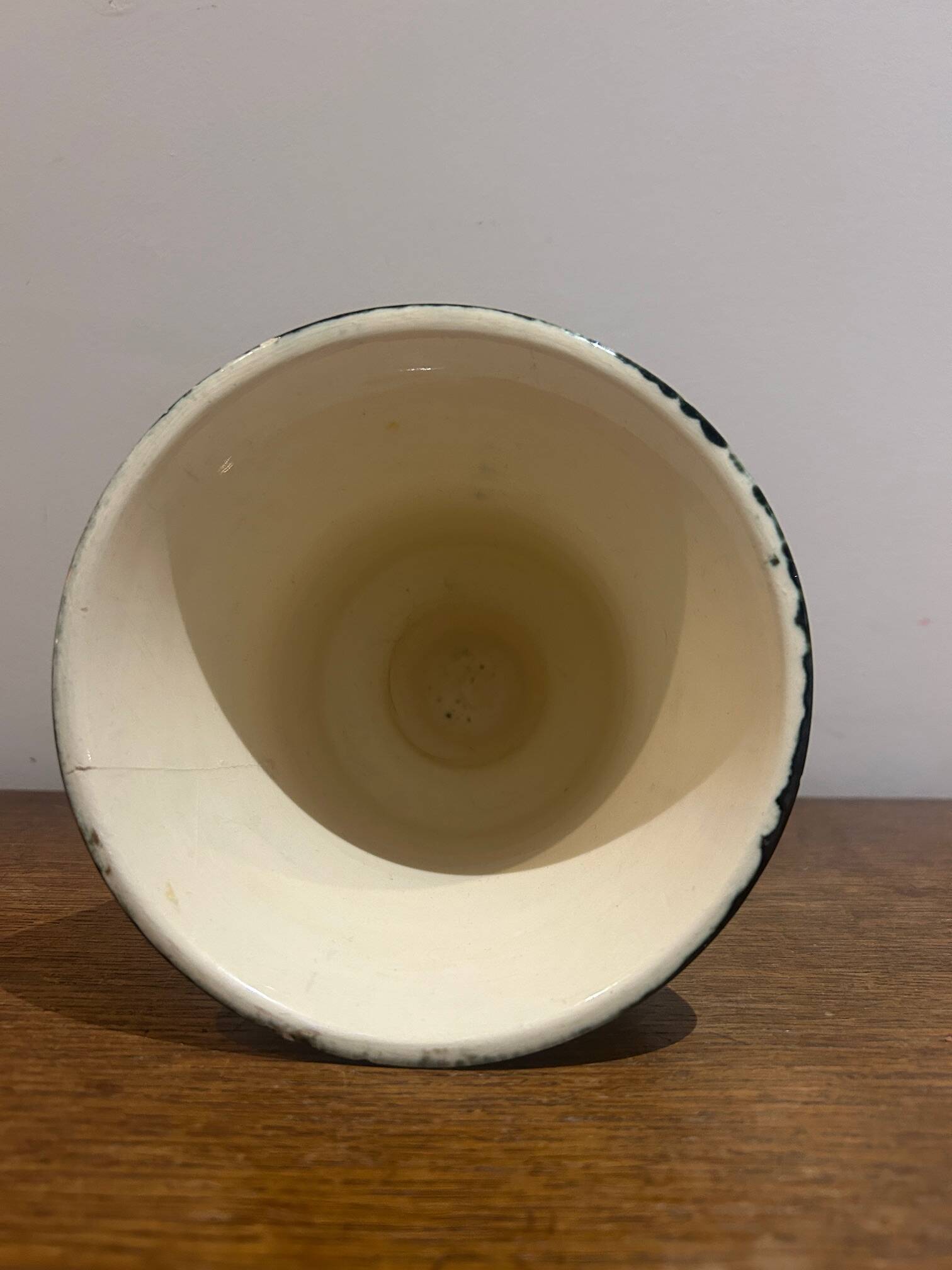 1950s black and white vase