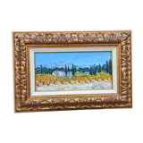 Tableau Provence vignes en Automne / montagne Sainte e