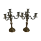 Bronze candlestick pair