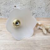Pair of tulip lamps frosted glass