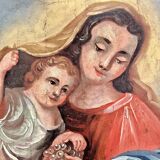 Oil painting on canvas XVIII Virgin and Child