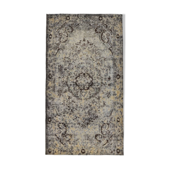 5x10 Distressed Brown Vintage Rug, 164x295Cm