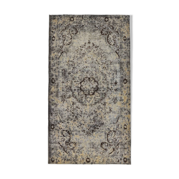 5x10 Distressed Brown Vintage Rug, 164x295Cm