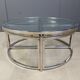 Vintage chromed coffee table set, 1970s