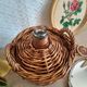 Small canister demijohn in glass circled with wicker - vintage