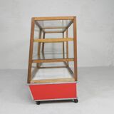 Vintage bakery display case, counter on castors 1950s
