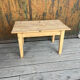 Raw wood coffee table