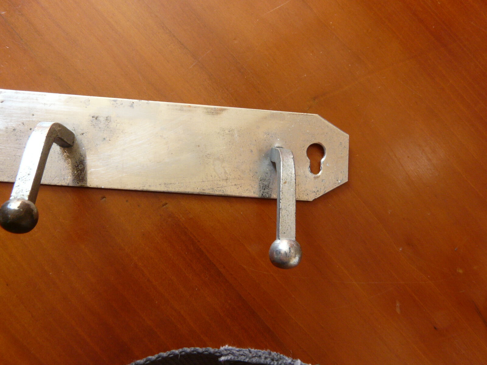 cloth holder or towel rack in chrome metal