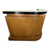 Vintage bar from the 50s/60s in oak veneer with a Formica top.