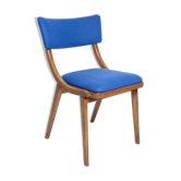 Chaise, laine bleu royal, pologne, années 1960