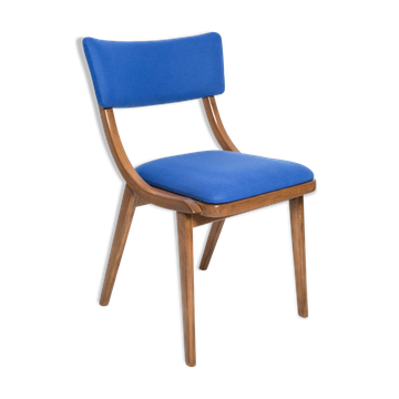 Bumerang Chair Mid-Century Modern, Royal Blue Wool, Poland, 1960s