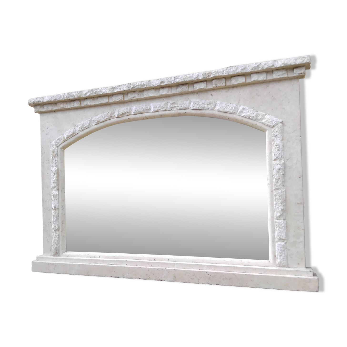 Large vintage stone mirror