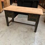 Black patina oak desk