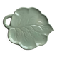 Vide poche, barbotine en forme de feuille verte vintage