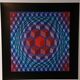 Plate by Victor Vasarely – "Universal Structure of the Hexagon" – Op A