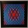 Plate by Victor Vasarely – "Universal Structure of the Hexagon" – Op A