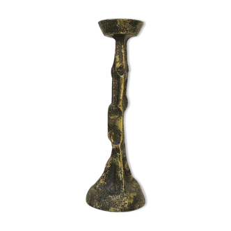 Candleping candle candle golden cast patinated brutalist