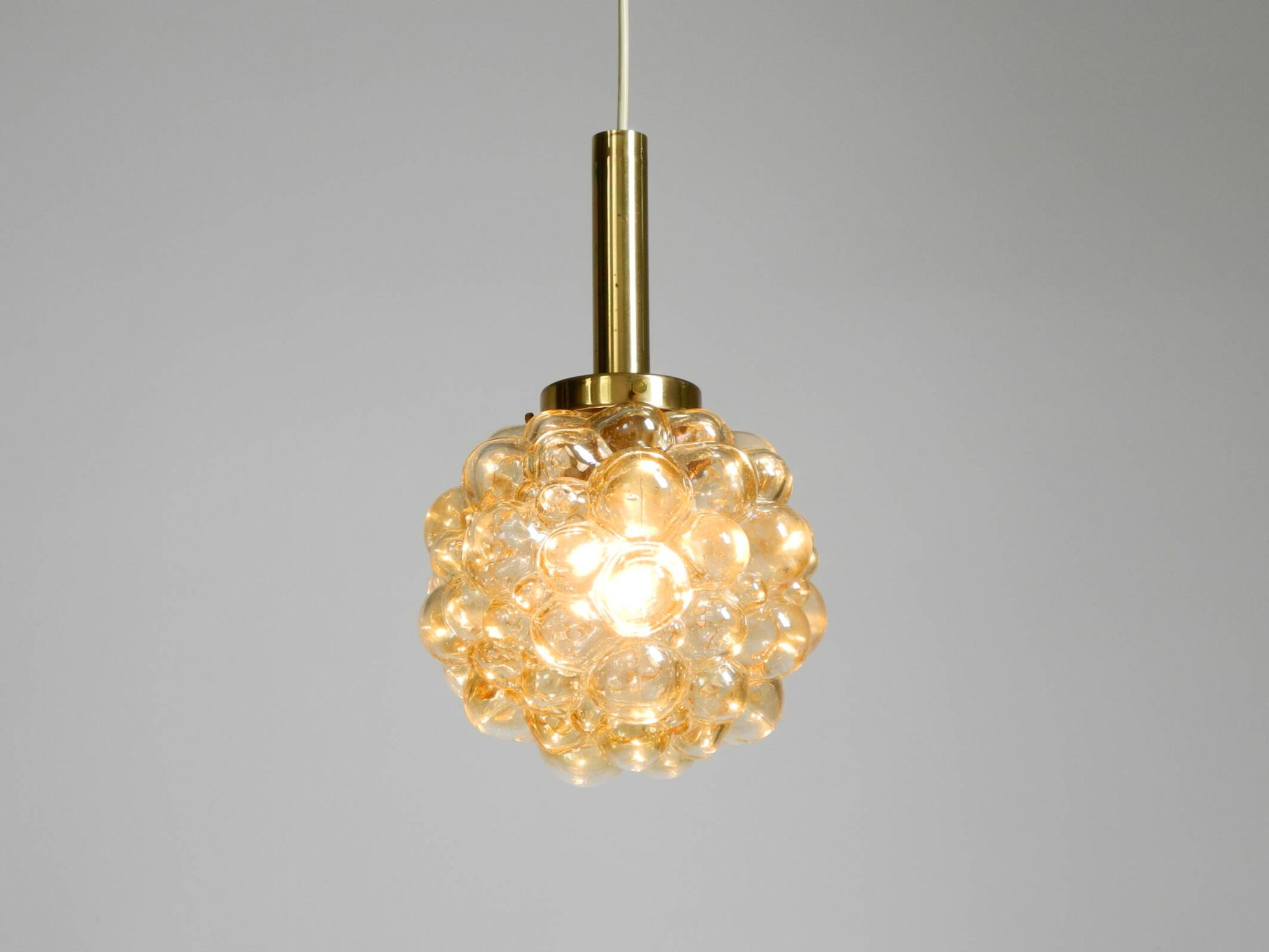 Original glass bubble pendant lamp from the 1960s | Manufactured by Limburg
