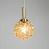 Original glass bubble pendant lamp from the 1960s | Manufactured by Limburg