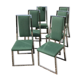 Série de 6 chaises design 1980