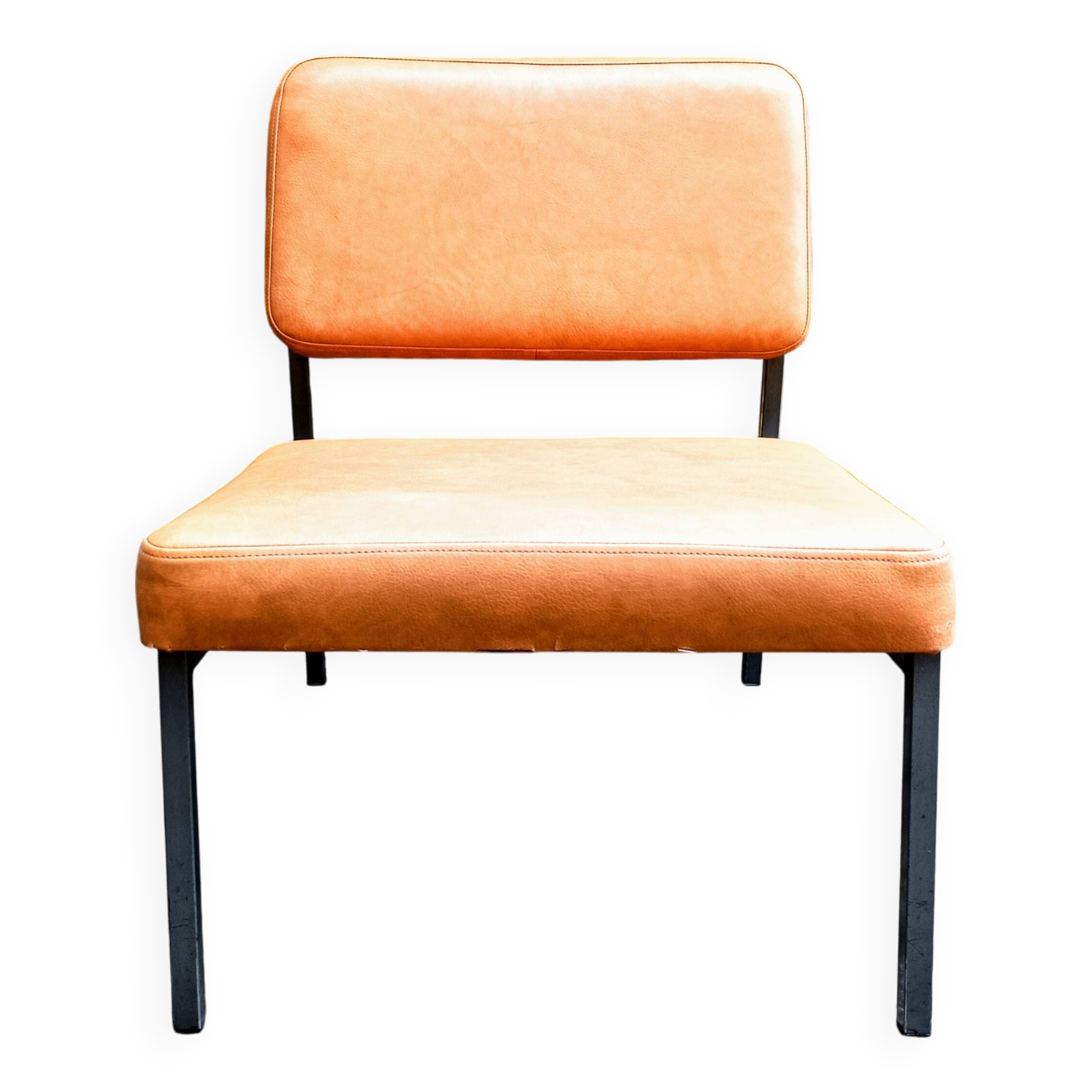 Modernist leatherette armchair