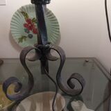 Wrought iron lamp to pose