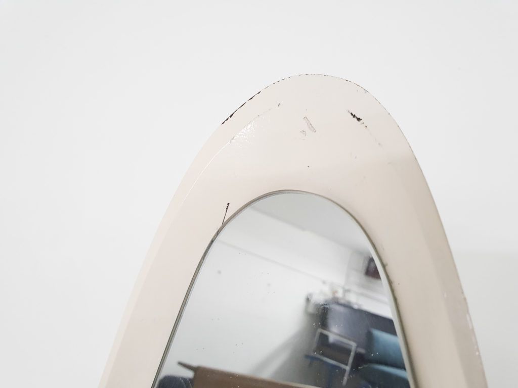 White Roger Lecal for Chabrieres and Co "Lipstick" mirror, France 1970's