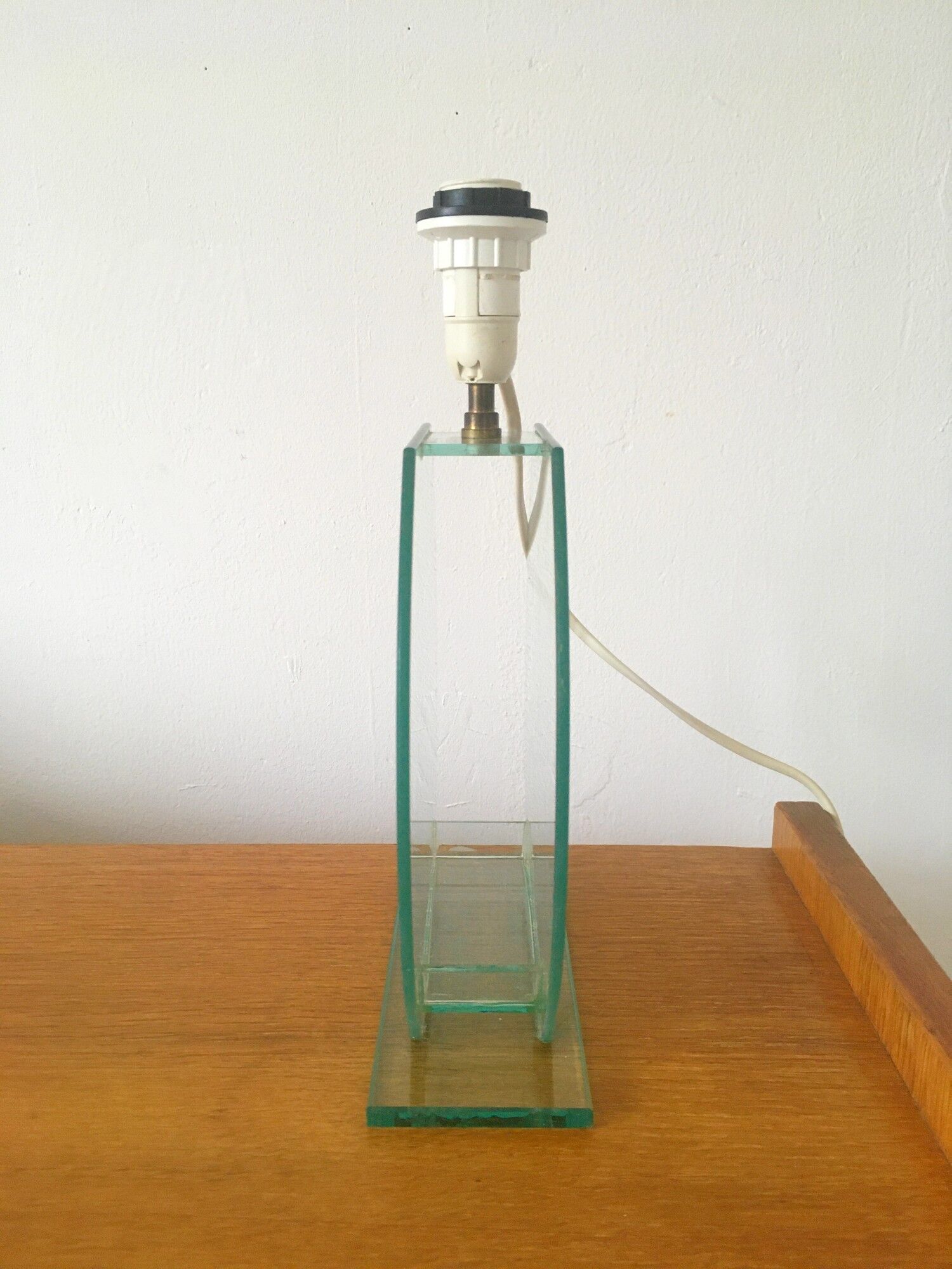 Lampe vintage en verre Phénix Créations années 90