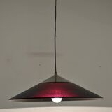 XXL black marmorite saucer suspension, Italy circa 1970.